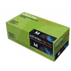 Перчатки латексные, нестерильные, неопудренные, размер M, Crystal  High Risk 25пар/уп